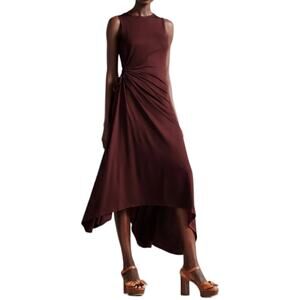 Ted Baker Giullia Brown Jersey Dress with Ruched detailing Size 4